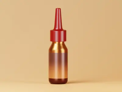 Luxury Cosmetic Glass Bottle 3D Model Low-poly 3D model