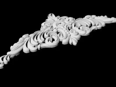 Central decor ornament for furniture 3D model 898