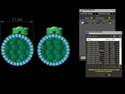 Jewelry Earring 3D print model 20