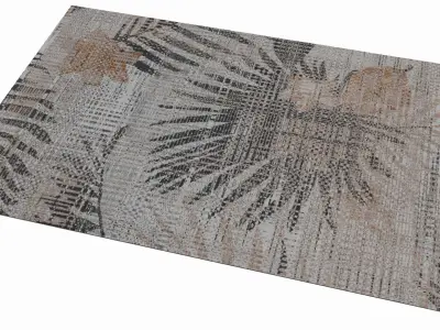 Tropical Fiery Carpets  Textures and material close up 3D model