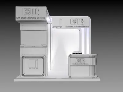  Booth Exhibition Stand a369b 3D model