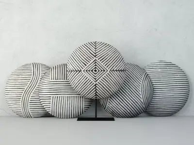 Zulu Round Shields 3 3D model