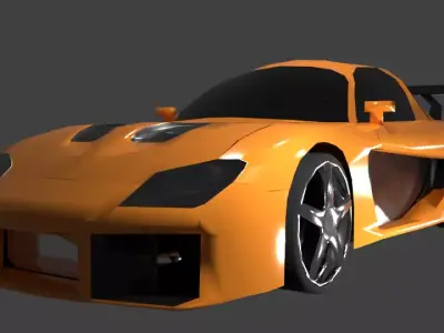 Mazda RX7 Vielside 3d model Low-poly 3D model