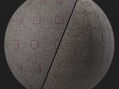 Tile Materials 30- Concrete Tiling By Gravel Sbsar Pbr Seamless Texture