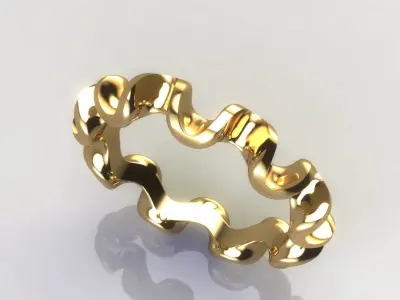 wavy band  3D print model