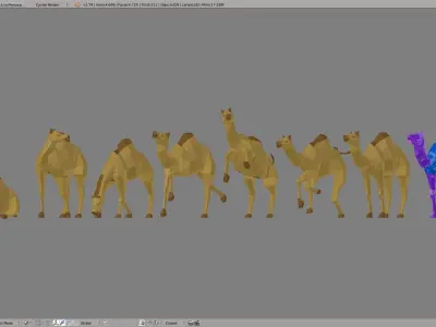 Camel Low-poly 3D model