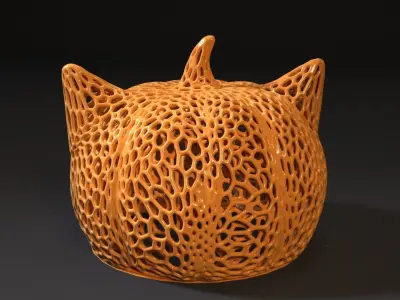 cheshire halloween voronoi 3D print model