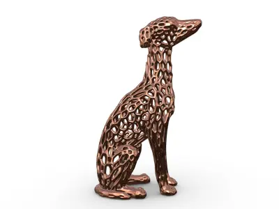 Italian Greyhound Voronoi Style  3D print model