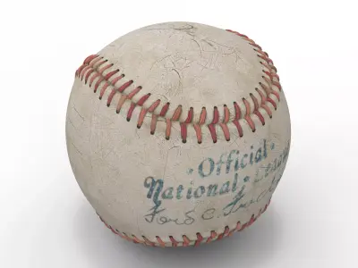 National League Baseball Ball 1950-1965 3D model