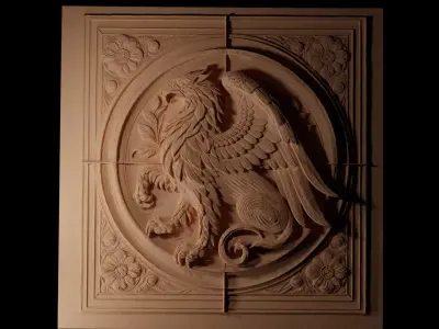 Griffin CNC 3d Print High Relief Sand Casting 3D print model