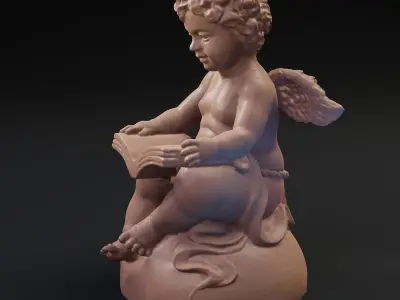 Angel reading a book 3D print model