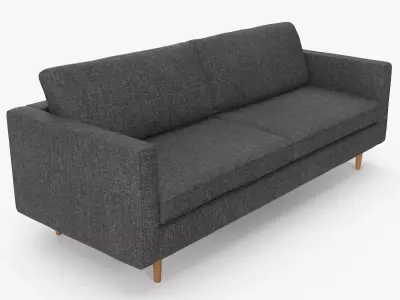 Sofa - Grey Low-poly 3D model