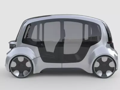 Futuristic Autonomous Shuttle 3D model