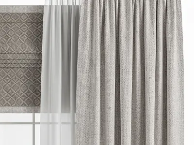 Curtain modern 6 3D model