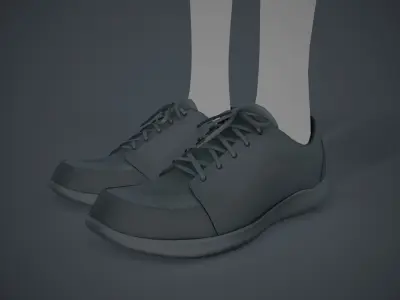 Black Shoes Style 1  Low-poly 3D model