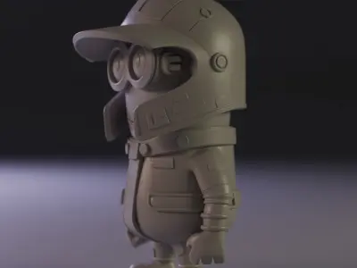 Minions car racer 3D print model