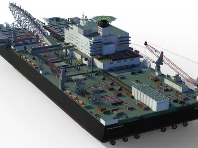 Pioneering spirit  Pipelay vessel 3D model