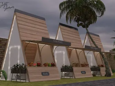 Stall or Kiosk or Booth Stand 3D model