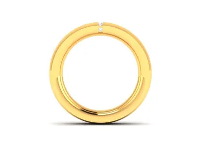 Band 3dm Render Details oval ring gold 3D print model