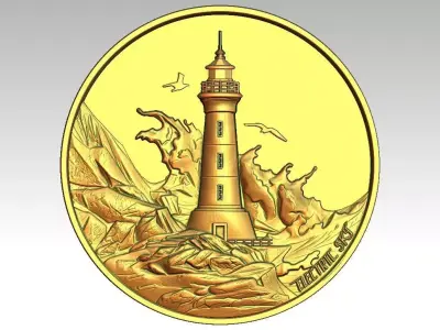 1 lighthouse CNC Relief Model 3D print model
