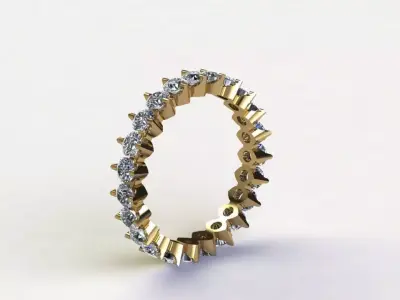 women ring small design R53 3D model