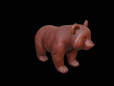Panda Animal Sculpture 3D print model buy