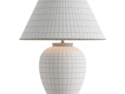 Table lamp Land white Low-poly 3D model