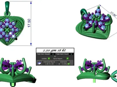 Pendant Earrings combo - 300 3D print model
