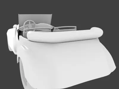 Old Antique Car 3D Model Free low-poly 3D model