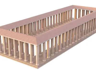 Ancient building Low-poly 3D model