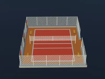  Volleyball Stadium - Spain Low-poly 3D model