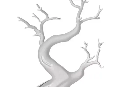 Decorative Rustic Old Twisted Weathered Dry Tree Branches 3D model