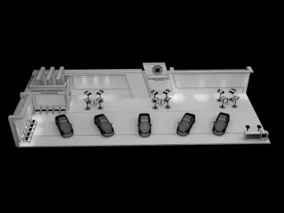 Booth Exhibition Stand a108b 3D model
