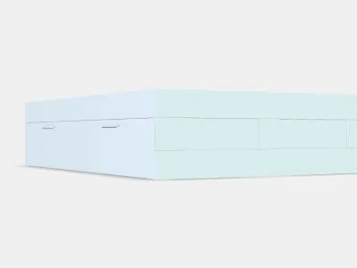 BRIMNES Bed frame with storage 6 Low-poly 3D model