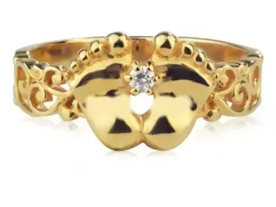 Jewelry Baby Foot Ring Gold 3D print model