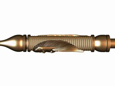 Carved hookah ornament for cnc 01 3D model