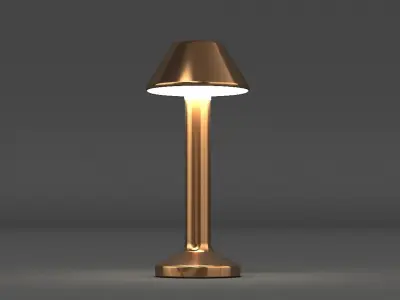 Gold Table Lamp 3D model
