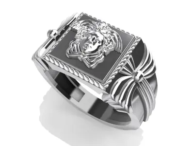 Medusa Face Ring Texture 3D print model