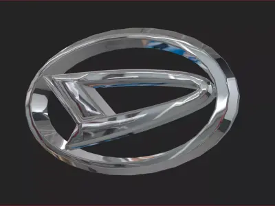 Dahiatsu Car Badge  Low-poly 3D model
