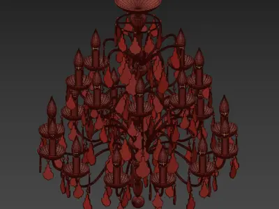 CLASSIC CHANDELIER Low-poly 3D model