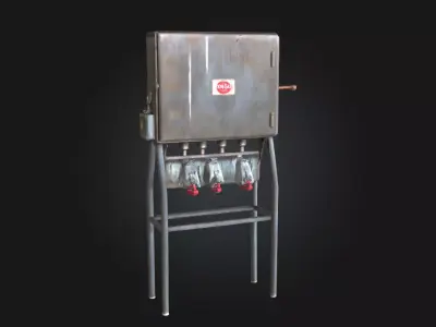 Old Industrial Water Dispenser  Echoes of Factory Life 3D model