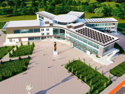 Modern Exhibition and Innovation Center  3D model