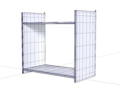Wooden Shelf Free 3D model