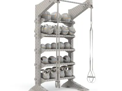 Torque Fitness - X-Create 1-Module Storage Wall 3D model