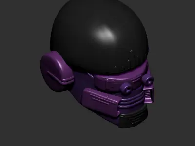 helmet high poly sculpt 3d printable ver 7 3D model 3D model 42