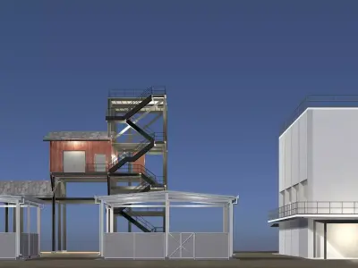 Industrial building layout 25-39 3D model