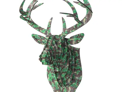 Bucky Cardboard Deer Head 3D model