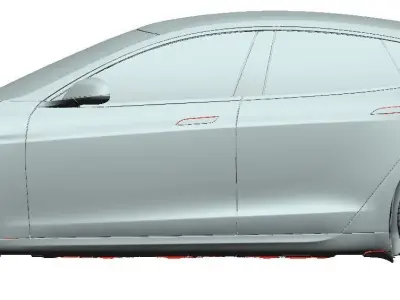 Tesla Model S Plaid 2021 - Exterior Scan 3D model 3D model