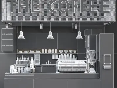 Coffee Kiosk 6 3D model