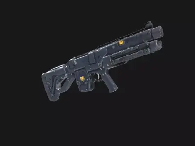 Cyber Plasma Rifle Decorative Sci-Fi Model Low-poly 3D model